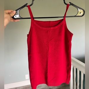 Red Cotton Tank Top